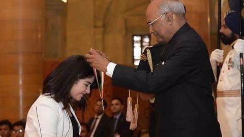 Dangal actress Zaira Wasim, Anand Kumar get awards from President Dangal actress Zaira Wasim, Anand Kumar get awards from President