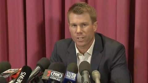 Ball-tampering incident: David Warner issues a tearful apology Ball-tampering incident: David Warner issues a tearful apology