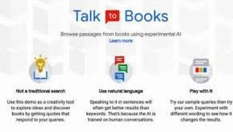 You can talk to books using this tool from Google You can talk to books using this tool from Google