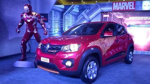 The car features elements based on Iron Man, Captain America The car features elements based on Iron Man, Captain America
