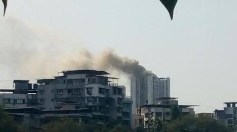 Massive fire breaks out in Thane building, over 150 rescued Massive fire breaks out in Thane building, over 150 rescued