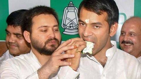 Reportedly, Tej is now in Delhi for brother Tejashwi's birthday Reportedly, Tej is now in Delhi for brother Tejashwi's birthday