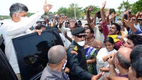 Chandrababu Naidu's crowded welcome in Andhra Pradesh sparks political row Chandrababu Naidu's crowded welcome in Andhra Pradesh sparks political row
