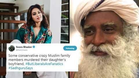 #ButLiberalsAreFanatics: Why Sadhguru's statement irked many including Swara Bhasker #ButLiberalsAreFanatics: Why Sadhguru's statement irked many including Swara Bhasker