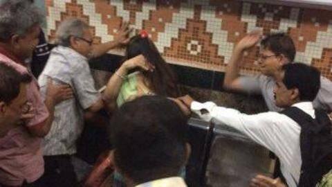Passengers assault couple for hugging in Kolkata metro, because 'how-can-they' Passengers assault couple for hugging in Kolkata metro, because 'how-can-they'
