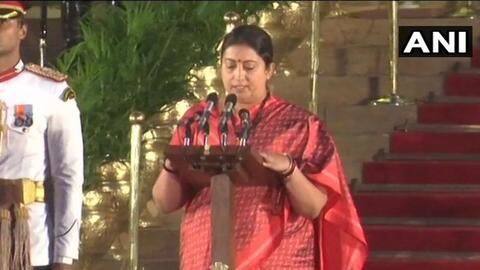 Giant-killer Smriti Irani seals her Cabinet seat Giant-killer Smriti Irani seals her Cabinet seat