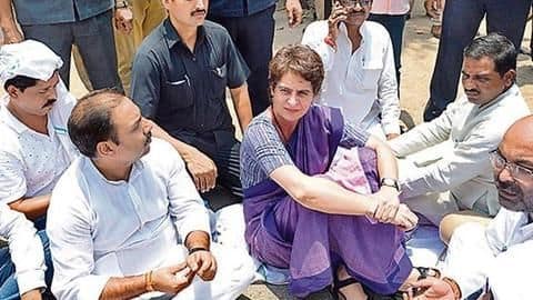 Context: Weeks after Sonbhadra violence, Priyanka visited Umbha village Context: Weeks after Sonbhadra violence, Priyanka visited Umbha village