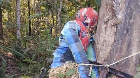 Chhattisgarh: In Sukma, Naxals use effigies to mislead security forces Chhattisgarh: In Sukma, Naxals use effigies to mislead security forces