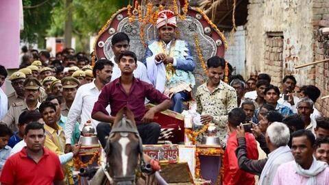 #HistoryMade: Dalit-groom rides horse in Thakur-dominated UP-village #HistoryMade: Dalit-groom rides horse in Thakur-dominated UP-village