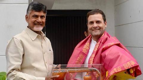 #RoadTo2019: Chandrababu Naidu joins hands with Congress to 'save democracy' #RoadTo2019: Chandrababu Naidu joins hands with Congress to 'save democracy'