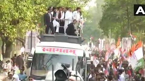 After joining active politics, Priyanka makes grand appearance After joining active politics, Priyanka makes grand appearance