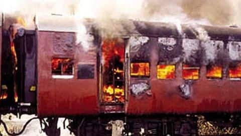 Railway coach burnt to recreate Godhra incident for Modi's biopic Railway coach burnt to recreate Godhra incident for Modi's biopic