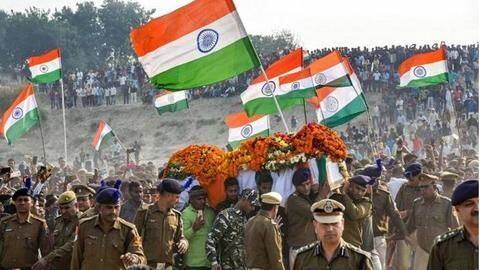In one urn, man collects soil from Pulwama martrys' homes In one urn, man collects soil from Pulwama martrys' homes