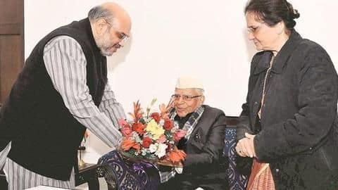 Congress veteran, Tiwari, joined BJP with his son Rohit Congress veteran, Tiwari, joined BJP with his son Rohit
