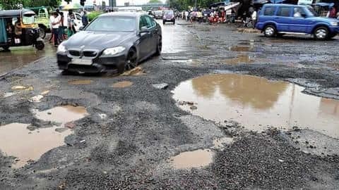 Furious over potholes, local nominates Mumbai for Guinness Book Record Furious over potholes, local nominates Mumbai for Guinness Book Record