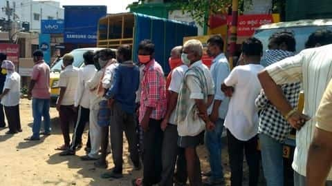 Social distancing in shreds outside liquor shops across the country Social distancing in shreds outside liquor shops across the country