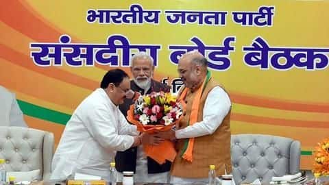 JP Nadda succeeds Amit Shah, elected as BJP President unopposed JP Nadda succeeds Amit Shah, elected as BJP President unopposed