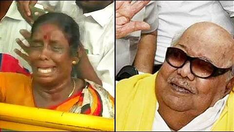 Karunanidhi is stable, DMK cadres shout 'Yamraj Go Away' Karunanidhi is stable, DMK cadres shout 'Yamraj Go Away'