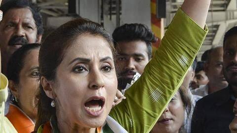 Urmila Matondkar gets police protection after Congress, BJP workers clash Urmila Matondkar gets police protection after Congress, BJP workers clash