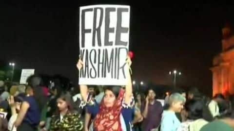 Last week, a "Free Kashmir" poster in Mumbai prompted outrage Last week, a "Free Kashmir" poster in Mumbai prompted outrage