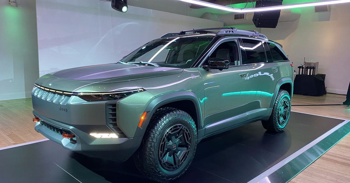 Jeep unveils near-production concept of Wagoneer S Trailhawk EV