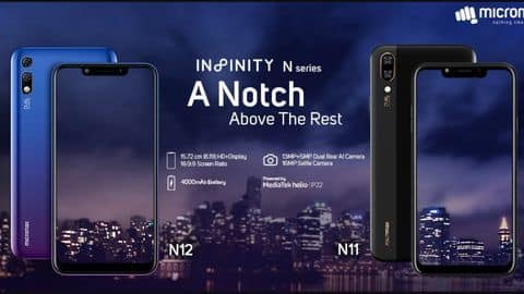 Micromax Infinity N11, N12 launched in India: Specifications, price, sale Micromax Infinity N11, N12 launched in India: Specifications, price, sale