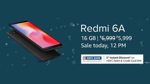 Xiaomi Redmi 6A goes on sale via Amazon, Mi.com Xiaomi Redmi 6A goes on sale via Amazon, Mi.com