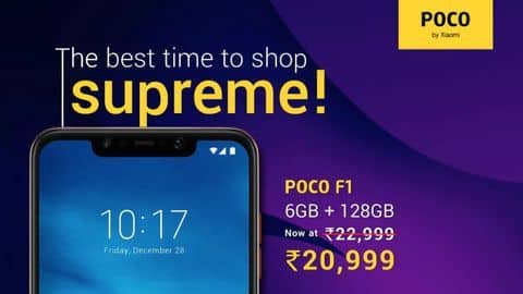 Poco F1 (128GB storage model) gets a Rs. 2,000 price-cut Poco F1 (128GB storage model) gets a Rs. 2,000 price-cut