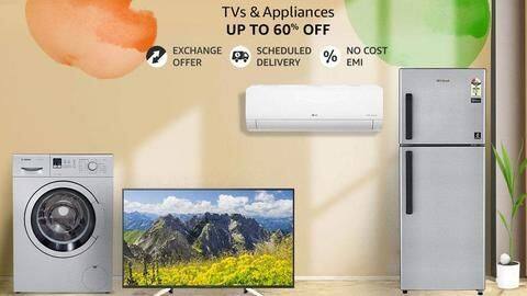 Upto 75% off on home appliances, TVs, and essentials Upto 75% off on home appliances, TVs, and essentials