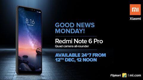 Xiaomi Redmi Note 6 Pro open sale starts today Xiaomi Redmi Note 6 Pro open sale starts today