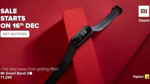 Mi Band 3i to go on sale tomorrow via Flipkart Mi Band 3i to go on sale tomorrow via Flipkart