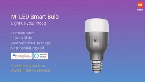 Xiaomi launches Mi LED Smart Bulb in India via crowdfunding Xiaomi launches Mi LED Smart Bulb in India via crowdfunding