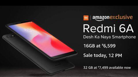 Xiaomi Redmi 6A goes on sale today via Amazon Xiaomi Redmi 6A goes on sale today via Amazon