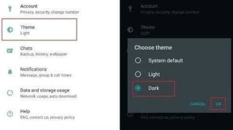 Here's how to set the dark theme on WhatsApp
