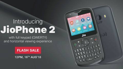 JioPhone 2 goes on sale from August 16: Details here JioPhone 2 goes on sale from August 16: Details here