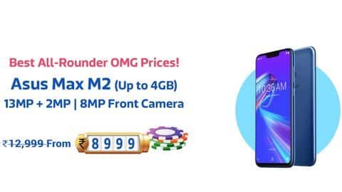 ZenFone Max M2 also being offered at an attractive price ZenFone Max M2 also being offered at an attractive price