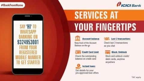 Amid lockdown, ICICI launches WhatsApp banking service: How to use Amid lockdown, ICICI launches WhatsApp banking service: How to use