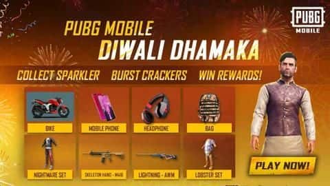 PUBG Mobile Diwali Dhamaka goes live, new goodies on offer PUBG Mobile Diwali Dhamaka goes live, new goodies on offer