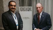 Mike Bloomberg and Gautam Adani meet at New Delhi forum