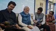 Prime Minister Narendra Modi meets startup founders on Chennai Metro
