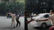 Delhi police officer lets detainee slip during Connaught Place protest