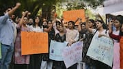 ABVP protests at JNU over sexual harassment allegations against Akoijam