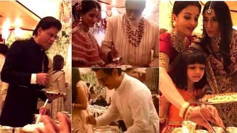 #IshaAmbaniWedding: Bollywood celebrities turn waiters, serve food to guests #IshaAmbaniWedding: Bollywood celebrities turn waiters, serve food to guests