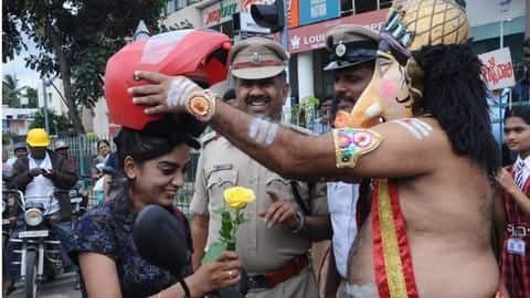 After Yamraj, Lord Ganesha now prods Bengalureans to wear helmets After Yamraj, Lord Ganesha now prods Bengalureans to wear helmets