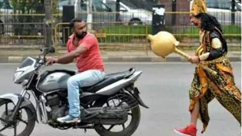 Bengaluru Police hires 'Yamraj' to deliver road safety message Bengaluru Police hires 'Yamraj' to deliver road safety message