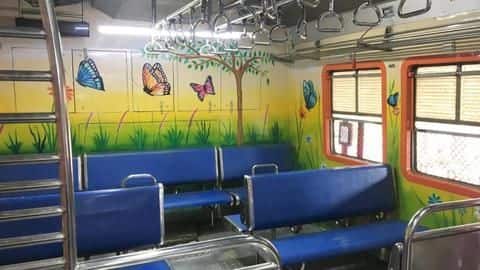 New vibrant, nature-themed look for Mumbai local coaches New vibrant, nature-themed look for Mumbai local coaches