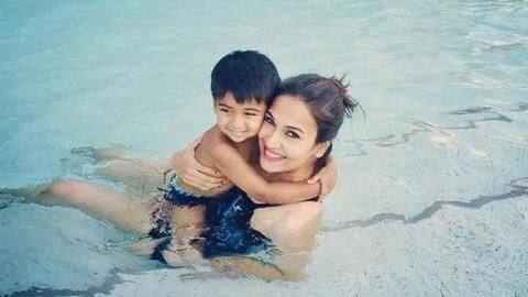 Amid water crisis, Rajinikanth's daughter shares pool pictures with son Amid water crisis, Rajinikanth's daughter shares pool pictures with son