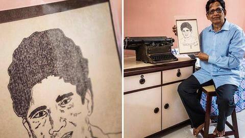 This Mumbai man churns out portraits using a typewriter! This Mumbai man churns out portraits using a typewriter!
