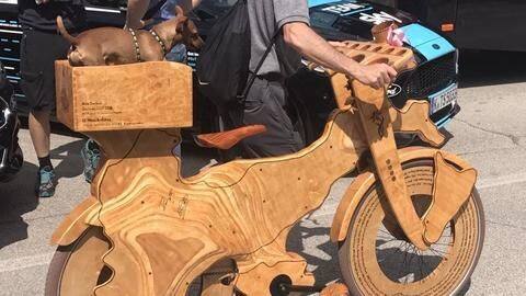 With unique wooden bicycle, Coimbatore man teaches health and business! With unique wooden bicycle, Coimbatore man teaches health and business!