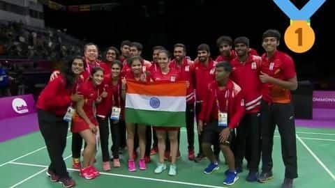 India claim maiden badminton mixed team gold at CWG India claim maiden badminton mixed team gold at CWG